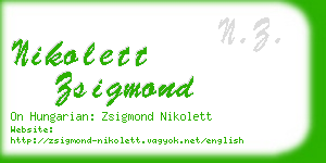 nikolett zsigmond business card